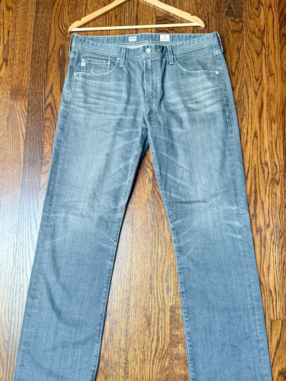 Ag Adriano Goldschmmied Men’s Straight Jeans in Gray